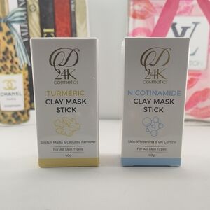 D24K Cosmetics Nicotinamide And Turmeric Clay Mask Stick Retail For $495 Each